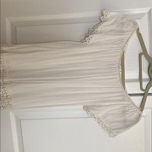 White off the shoulder top